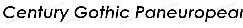 Century Gothic Paneuropean SemiBold字体转换